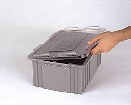 LEWISBins Heavy Duty Snap-On Cover 3000 Series, Clear, Lot of 6