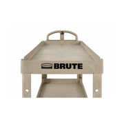 BRUTE Heavy Duty 2-Shelf Utility/Service Cart by Rubbermaid Commercial Products – Medium, Resin, Beige, Model FG4520088BEIG