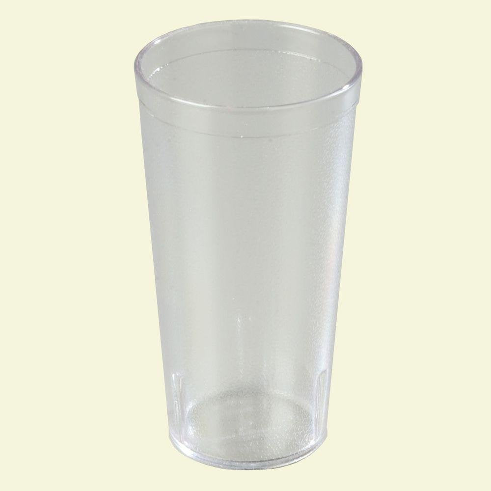 20 oz. SAN Plastic Stackable Tumbler in Clear (Case of 24) by Carlisle – 20 Ounces, Styrene Acrylonitrile, Clear, Model 5220207