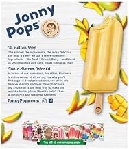 JonnyPops Mango and Cream Smoothie Pops, 2.06 Fluid Ounce - 4 count per pack -- 6 packs per case.