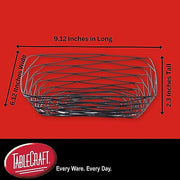Tablecraft 9.125" x 6.125" x 2.325" / Black / Modern Display Baskets