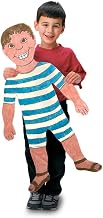 Roylco Big Huge Fingerpaint Kids – 24 Jumbo Pre-Cut Coated Paper Figures, 18" x 35", Giant Human Shapes for Finger Painting, All About Me Projects & Classroom Art Activities