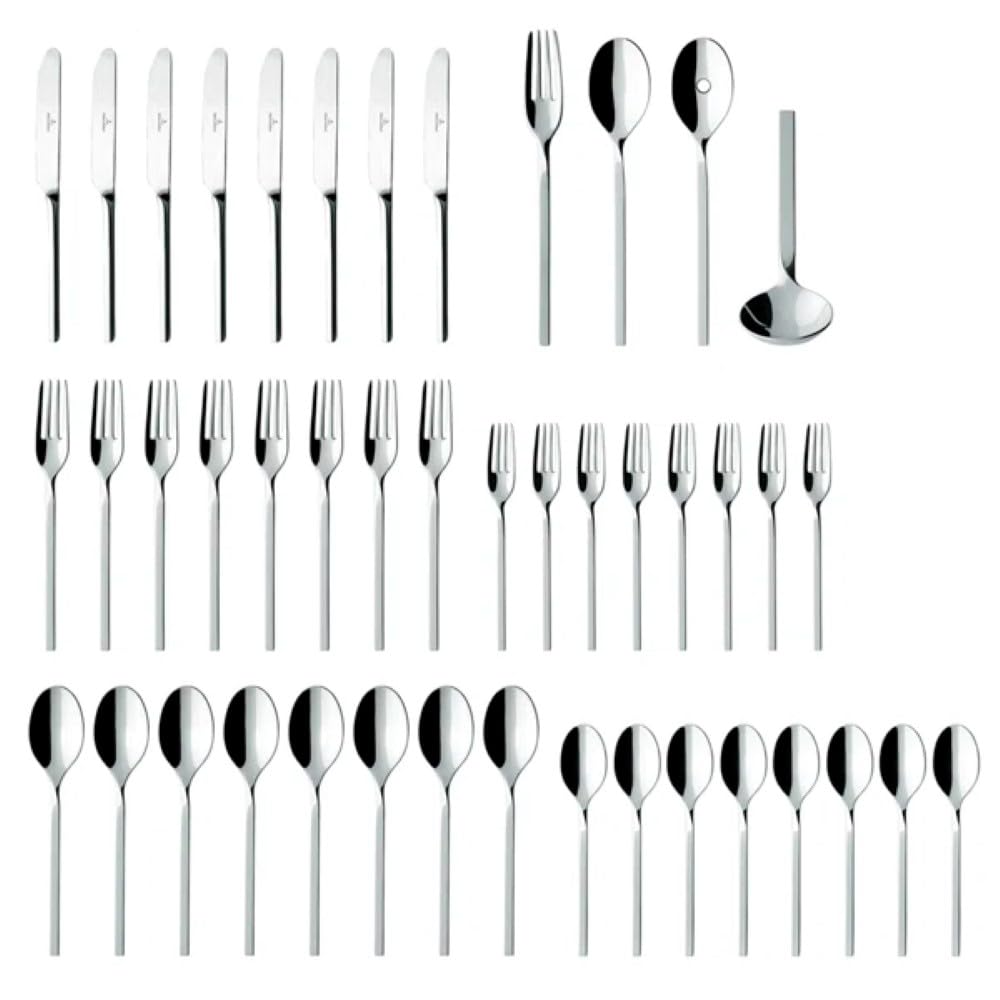 NewWave Collection 64 Piece Flatware Set by Villeroy & Boch – 64 Piece, Stainless Steel, Silver, Model 1263389093