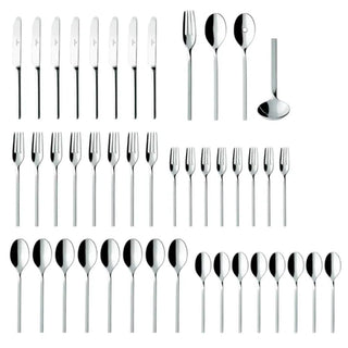 NewWave Collection 64 Piece Flatware Set by Villeroy & Boch – 64 Piece, Stainless Steel, Silver, Model 1263389093