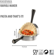 28490 Ravioli & Pasta Mold Round by GEFU – 23.1 x 11.4 x 2.6 cm, Plastic, Silver, Model GF28490