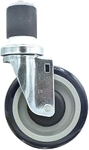 BK Resources 5" Polyurethane 2" Expanding Stem Swivel Caster for Work Tables, NSF, 300lb Capacity Per Wheel