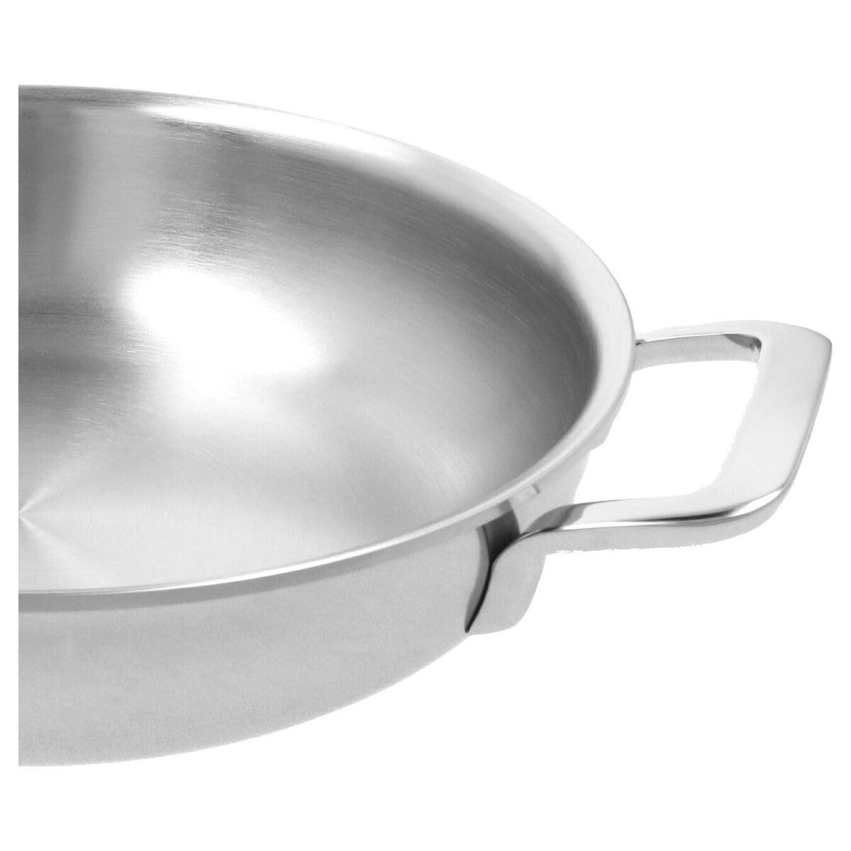 Multifunction 7 24 cm Steel Frying pan with 2 Handles by Demeyere – 24cm, 10 liters, Stainless Steel, Silver, Model 1005415