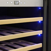 45261 Single Zone Wine Cooler - 51 Bottles Capacity by Omcan – Glass, black / stainless steel