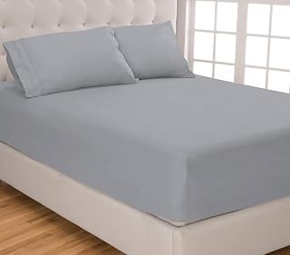 4Pcs Bed Sheet set-800 Thread Count 100% Cotton Bed Sheets Silver King Sheets Set, Long Staple Cotton Sheets, Fits Mattress Upto 18" Deep Pocket, Bedsheet and Pillowcase, 4pcs Bedding Sets