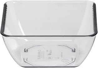 Dinex 9 Oz Clear SAN Plastic Flared Bowls - 4"L x 4"W x 1 3/4"H, 48 per Case