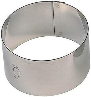 PADERNO World Cuisine Pack of 6 Round Stainless Steel Pastry Rings, 2-Inch