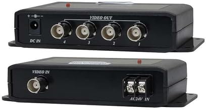Speco Technologies Speco VIDDIST 1 in/4 Out Video Distribution Amplifier 1 Input to 4 Output Video Bnc Splitter