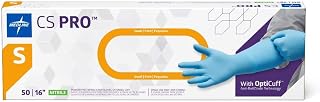 Medline CS Pro 16" Extended Cuff Powder-Free Nitrile Exam Gloves, Size S