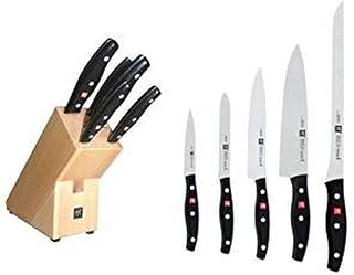 ZWILLING TWIN POLLUX 5-Piece Knife Block with Friodur Cold Hardened Blade, Stainless Steel