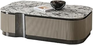 Coffee Table Living Room Center Table Marble Long Coffee Home Light Luxury Low Bar Cabinet Mesa para Centro De Sala