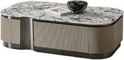 Mesa para Centro De Sala Living Room Center Table Marble Long Coffee Table Living Room Home Light Luxury Low Table Bar Cabinet Coffee Table