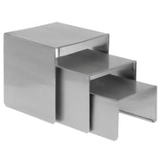 Smooth Stainless Steel Step Riser Set by HUBERT – Stainless Steel, Silver, Model 3198