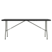 6 ft Plastic Bi-Fold Folding Table by Flash Furniture – 30"W x 72"L, Plastic, Metal, Plastic: Polyethylene, Black, Model RB-3072FH-BK-GG
