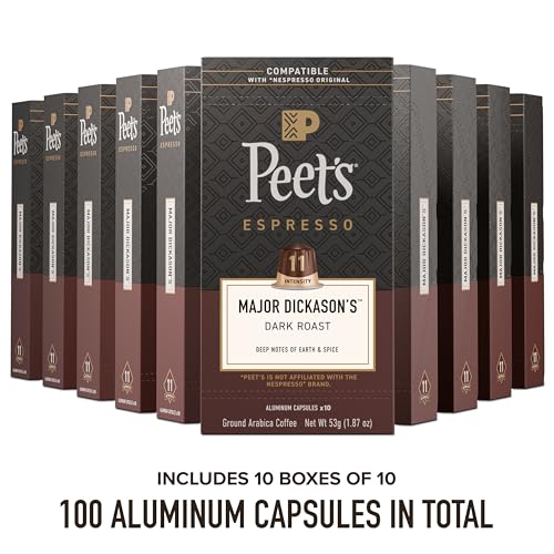 Peet's Coffee Major Dickason's Blend / 10 Count (Pack of 10) / 10 Coffee Gifts