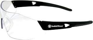 KLEENGUARD Smith & Wesson 44 Magnum Safety Glasses (23452), Black Frame, Clear Anti-Fog Lens, 12 Pairs/Case