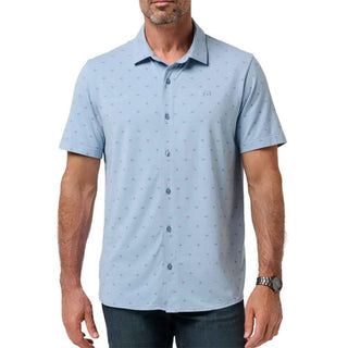 Mens Comfortknit Geo by TravisMathew – XX-Large, cotton/modal/elastane blend, Ash Blue, Model A46254