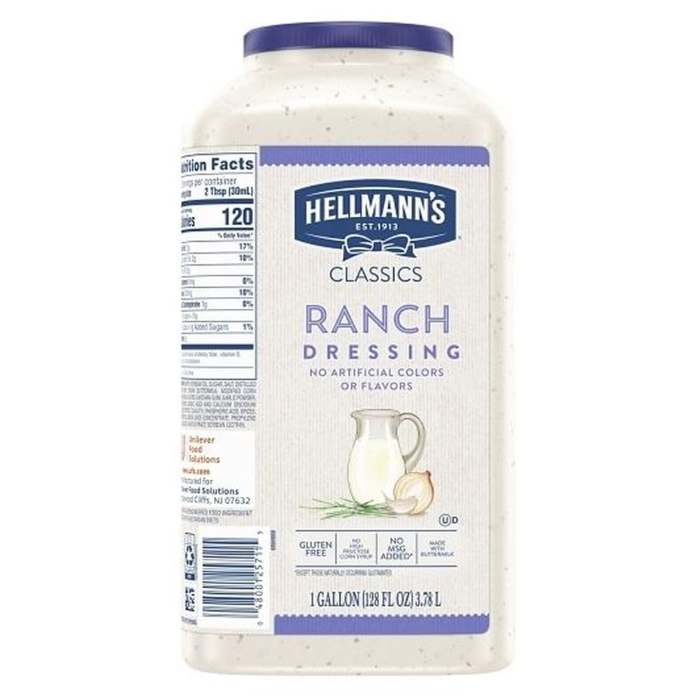 HELLMANN'S Ranch / 128 Ounce (Pack of 4) / Off white Ranch