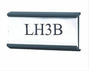 QUANTUM STORAGE SYSTEMS LH3B Label Holder for Wire Shelving Units, Chrome Finish, 3" Width x 2" Length x 1" Height, Black