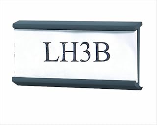 QUANTUM STORAGE SYSTEMS LH3B Label Holder for Wire Shelving Units, Chrome Finish, 3" Width x 2" Length x 1" Height, Black