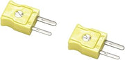 Fluke 80CK-M Type-K Male Mini-Connectors, Yellow, Set of 2