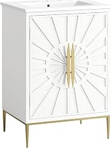 Modway Awaken 24" Bathroom Vanity in White with Ceramic Sink Basin