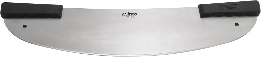 Winco 20" Black Plastic Pizza Knife, Rocker with Handle