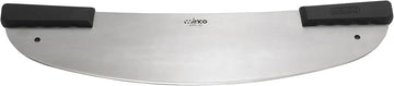 Winco 20" Black Plastic Pizza Knife, Rocker with Handle