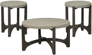 Starlight Canyon Home 3-Piece Brown Wood Coffee Table Set with 2 End Tables, Modern Living Room Accent Furniture Set, Easy Assembly