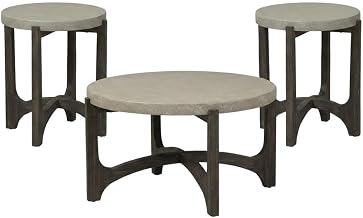Starlight Canyon Home 3-Piece Brown Wood Coffee Table Set with 2 End Tables, Modern Living Room Accent Furniture Set, Easy Assembly