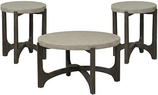 Starlight Canyon Home 3-Piece Brown Wood Coffee Table Set with 2 End Tables, Modern Living Room Accent Furniture Set, Easy Assembly