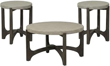 Starlight Canyon Home 3-Piece Brown Wood Coffee Table Set with 2 End Tables, Modern Living Room Accent Furniture Set, Easy Assembly