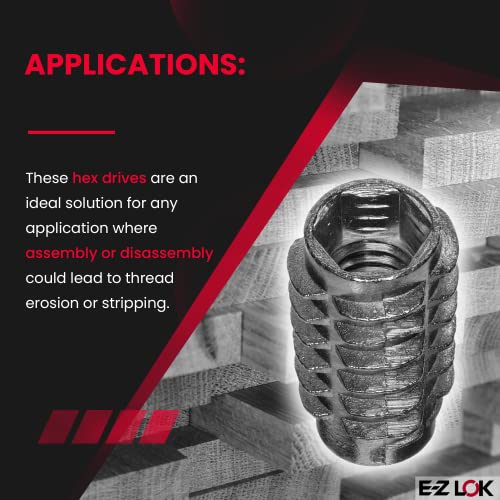 E-Z LOK 5/16"-18 Internal Threads, 0.984" / Silver / (Pack of 25) Threaded Inserts