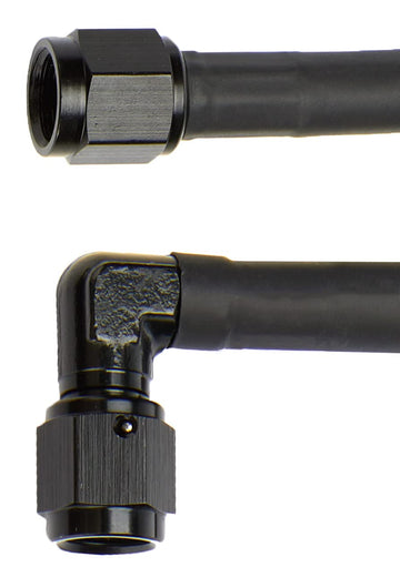 Coated Braided Line 40in #4 Hose -4 Str/-4 90 Deg by Allstar Performance – 40 inches, Plastic, Model ALL48427