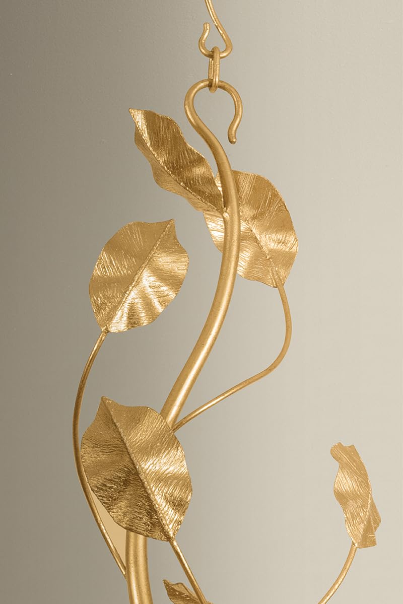 Innsbruck 8-Light Chandelier | Natural & Vogue Style | Vintage Gold Leaf Finish | Made of Steel | Damp-Rated for Bathroom Use | Adjustable Hang Height 41-102" | -VGL by Corbett
