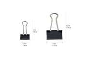 Black Fold Back Clips by Westcott – Alloy Steel, Assorted,black, Model 74019