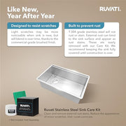 Ruvati 30 inch- Single Bowl / Stainless Steel / Modern Single Bowl
