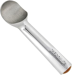 Zeroll Size 20, in Silver 1020 Original Ice Cream Unique Liquid Filled Heat Conductive Handle Simple One Piece Aluminum Design Easy Release 40 Scoops per, 2-Ounce