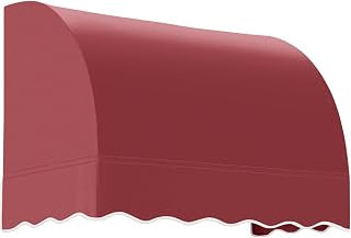 Awntech 4' Savannah (52.5"-31"-24") Waterfall Closed-Sides Awning, Burgundy