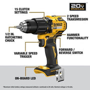 20V MAX 2-Tool Hammer Drill and Impact Combo Kit () by DEWALT – Pack of 6, Model DCK203P2