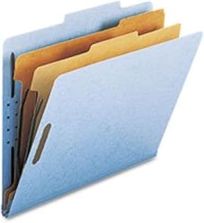 SMEAD Six-Section Colored Pressboard Top Tab Classification Folders with Two Dividers FOLDER,CLAS LTR,BE (Pack of2)