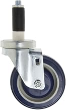 HUBERT Expandable Rubber Stem Caster Blue Polyurethane - 4"Dia