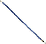 Global Industrial Vinyl Braided Rope 59" with Ends for Portable Gold Post, Blue
