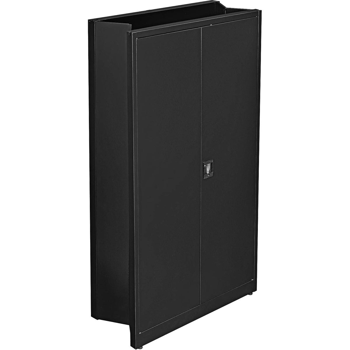 EZ Assemble Steel Storage Cabinet with Locking Flush by Global Industrial – 36"W x 18"D x 72"H, Alloy Steel, Black, Model 361872BK