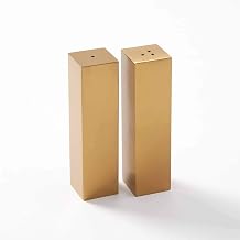 American Metalcraft SPDG33 Satin Gold Stainless Steel Salt & Pepper Set, 3-Ounces