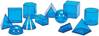 hand2mind Blue Power Geometric Solids (Set of 12)
